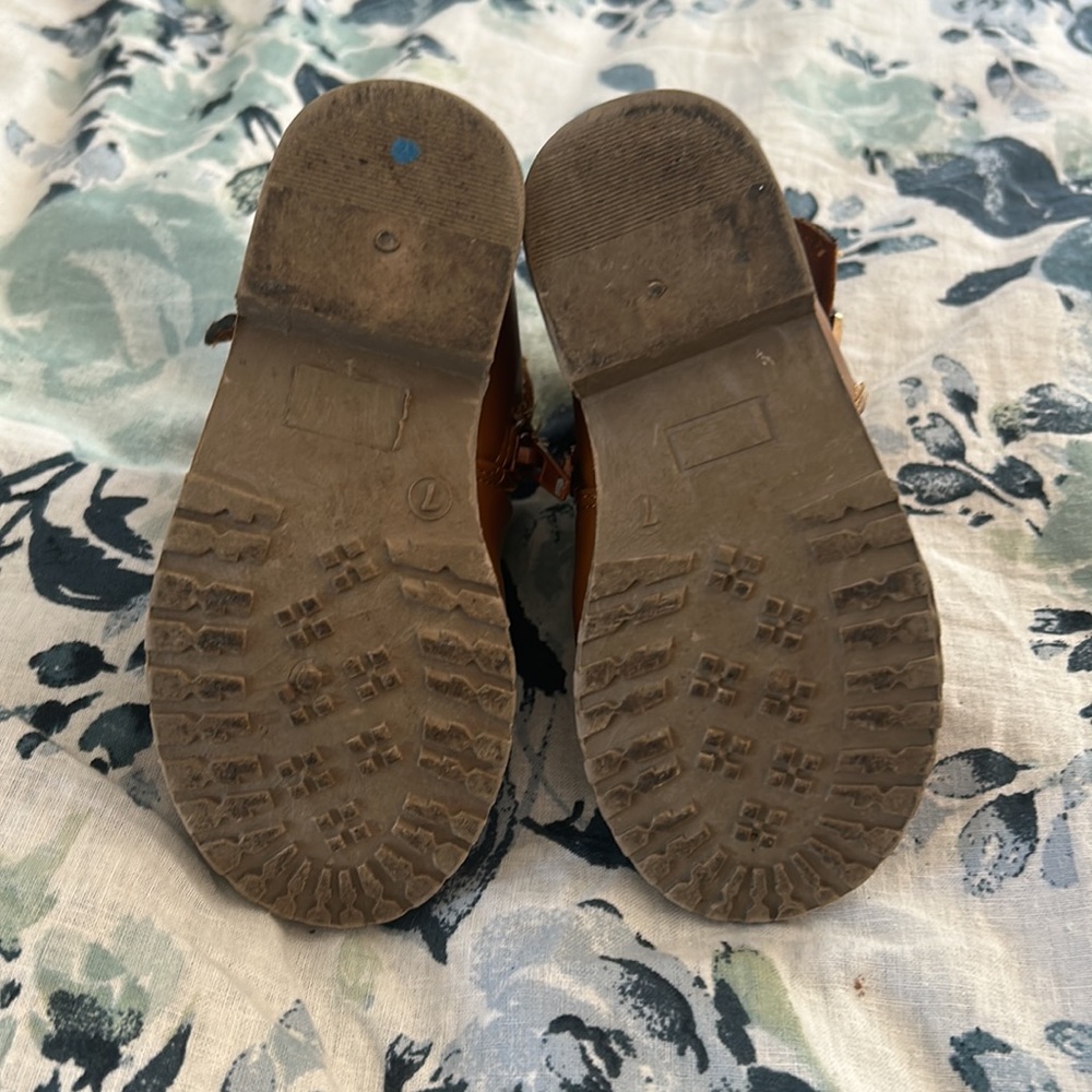 Bebe Toddler Brown Leopard Print Boots - Sz 7 - Picture 6 of 6